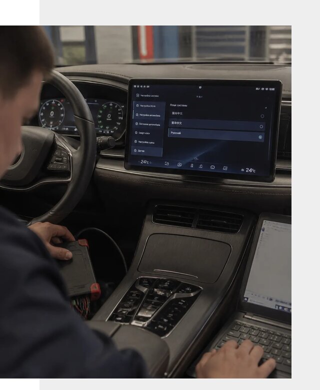 Русификация автомобиля BYD HAN для эксплуатации в Омске